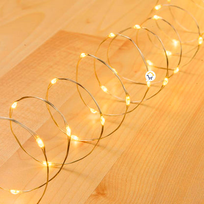 Extensión Micro LED Lineal 10 Mts 100 Luces Navidad Cálida