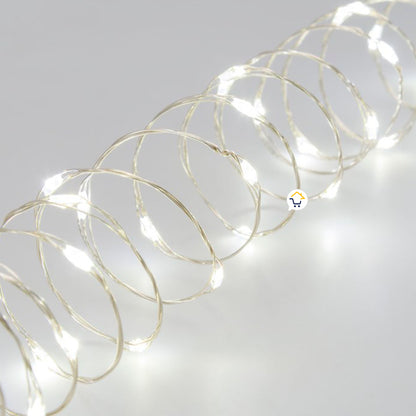 Extensión Micro LED Lineal 10mts 100 Luces Navidad Blanco