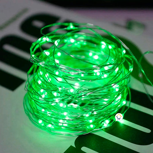 Extensión Micro LED Lineal 10mts 100 Luces Navidad Verde