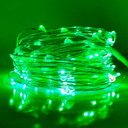 Extensión Micro LED Lineal 10mts 100 Luces Navidad Verde