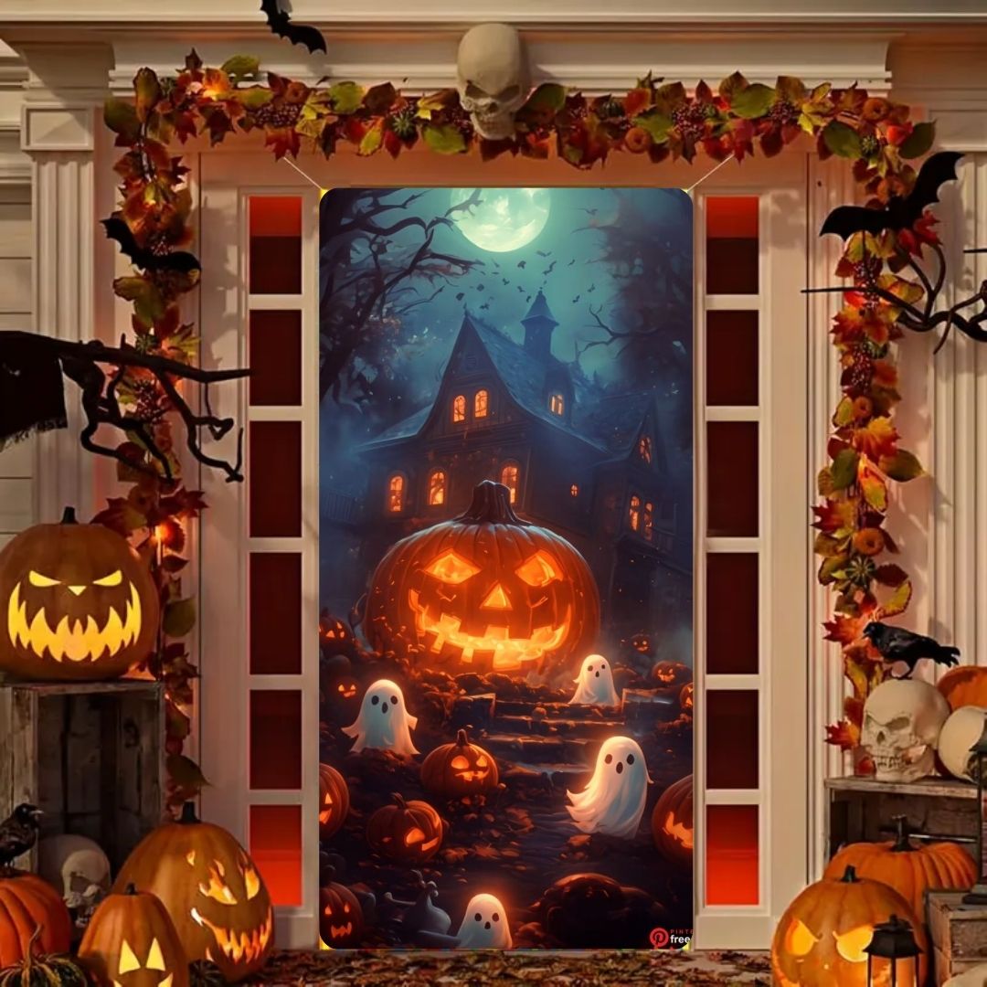 Funda Para Puerta Halloween | 2Mt x 1Mt