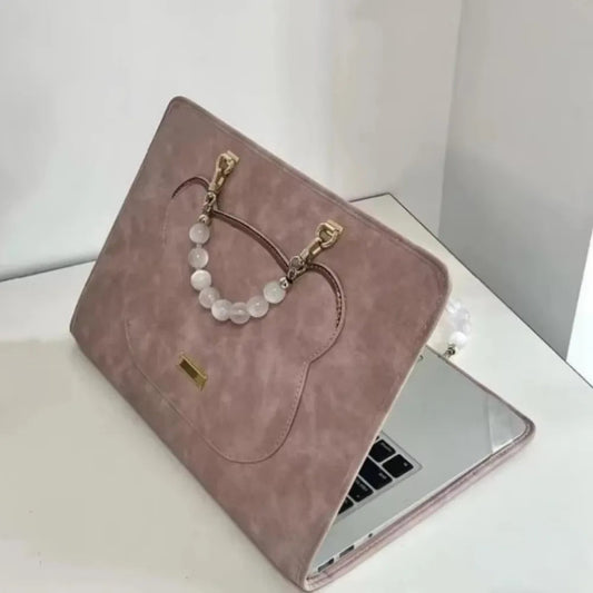 🟡 Funda rosa para ordenador portátil de 13/14/15,6 pulgadas, funda protectora para portátil bolsas con asa