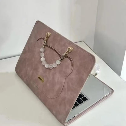 🟡 Funda rosa para ordenador portátil de 13/14/15,6 pulgadas, funda protectora para portátil bolsas con asa