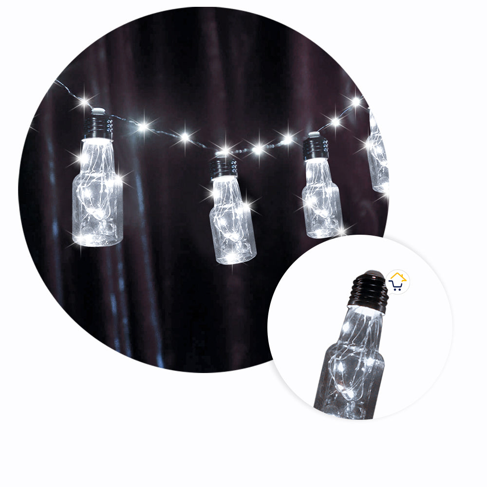 Guirnalda Luces Micro Led Botellas x10 Navidad 3.3 Mts