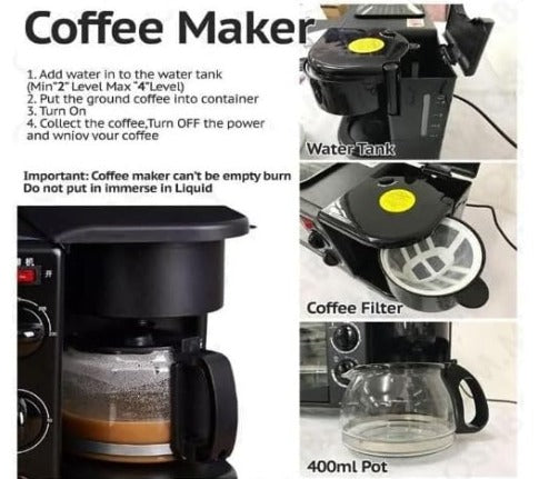 Horno Cafetera 3 En 1