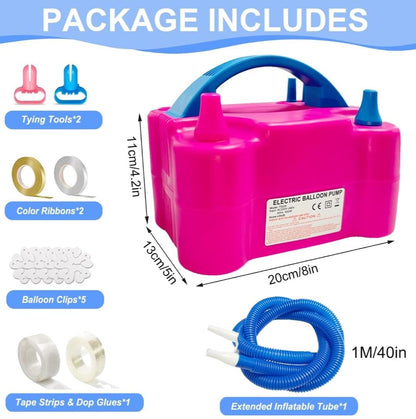 Inflador Eléctrico Portátil Doble Boquilla