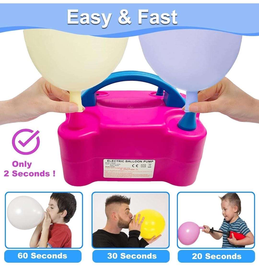 Bomba Eléctrica De Globo Inflador Eléctrico portátil De Doble Boquilla