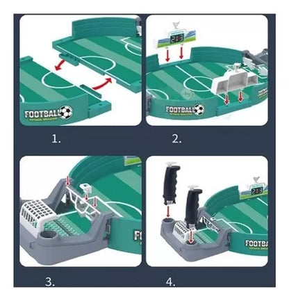 Juego Fútbol Futbolín De Mesa Interactivo Niños 4 Pelotas
