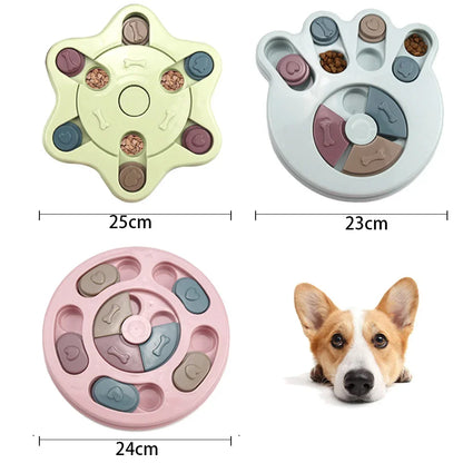 🟡 Juguetes rompecabezas para perros, alimentador lento, interactivo, aumenta el IQ, dispensador de comida, cuenco antideslizante para comer lentamente, juegos de comida para perros y gatos