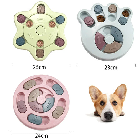 🟡 Juguetes rompecabezas para perros, alimentador lento, interactivo, aumenta el IQ, dispensador de comida, cuenco antideslizante para comer lentamente, juegos de comida para perros y gatos