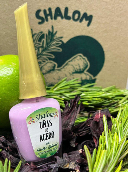 Kit Uñas De Acero Natural 8 productos esmaltes y tratamiento todo en 1 kit