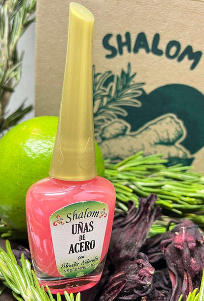 Kit Uñas De Acero Natural 8 productos esmaltes y tratamiento todo en 1 kit