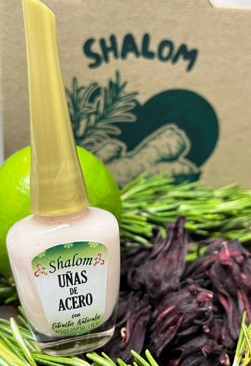 Kit Uñas De Acero Natural 8 productos esmaltes y tratamiento todo en 1 kit