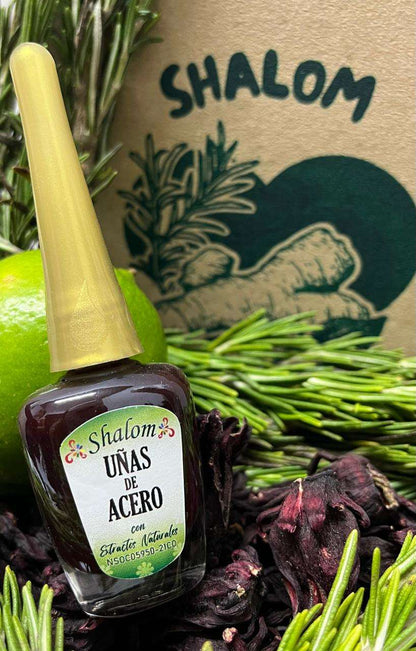 Kit Uñas De Acero Natural 8 productos esmaltes y tratamiento todo en 1 kit