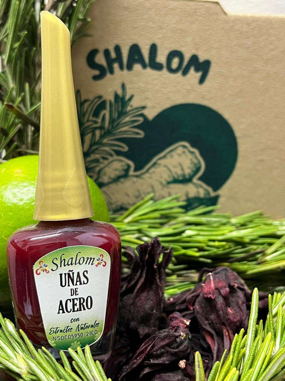 Kit Uñas De Acero Natural 8 productos esmaltes y tratamiento todo en 1 kit