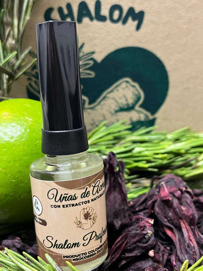 Kit Uñas De Acero Natural 8 productos esmaltes y tratamiento todo en 1 kit