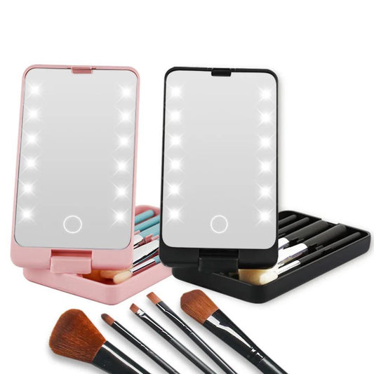 Kit espejo con luces y brochas