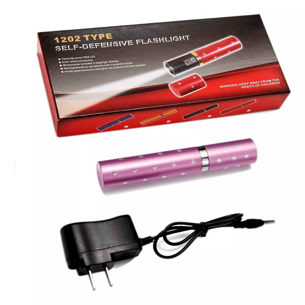 Labial Defensa Personal Mujer Luz Led Camuflado