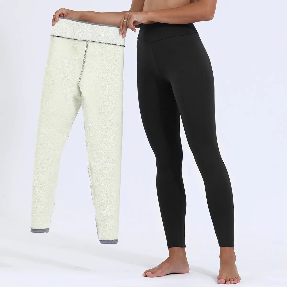 🟡 Leggings térmicos gruesos de cintura alta sin costuras, cálidas de moda para el frio, pantalones aislados leggins deportivo mujer invierno y bajas temperaturas, leggins térmicos mujer de moda