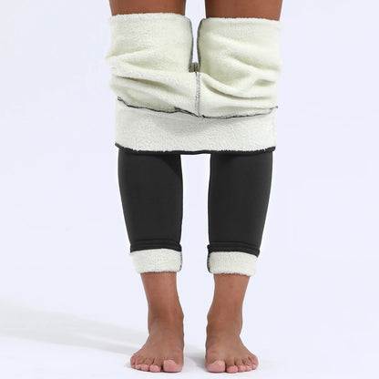 🟡 Leggings térmicos gruesos de cintura alta sin costuras, cálidas de moda para el frio, pantalones aislados leggins deportivo mujer invierno y bajas temperaturas, leggins térmicos mujer de moda