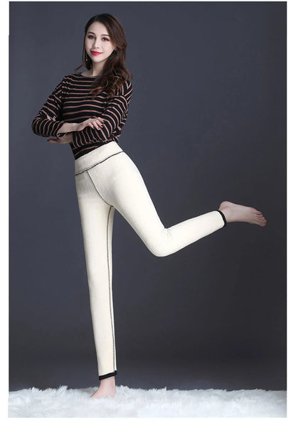 🟡 Leggings térmicos gruesos de cintura alta sin costuras, cálidas de moda para el frio, pantalones aislados leggins deportivo mujer invierno y bajas temperaturas, leggins térmicos mujer de moda