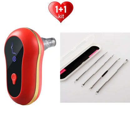 Limpiador eléctrico de puntos negros, máquina portátil personalizable para espinillas, limpieza profunda facial, succión al vacío, limpieza de la piel, máquina de belleza para el cuidado