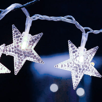 Luces Led Estrellas 3 Mts Extensión Cortina Luz Navidad Blanco