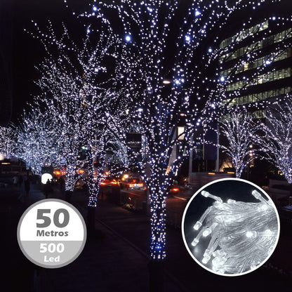 Luz Led Lineal 50 Mts 500 Led Blanca Luces Navidad