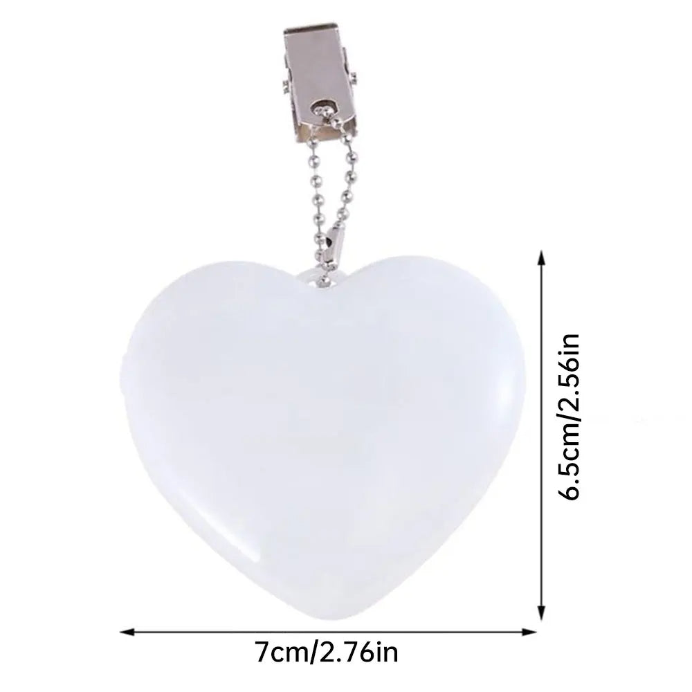 🟡 Luz led con forma de corazón, lámpara para bolso, monedero activado por movimiento táctil, luz nocturna en forma de corazón para mujer y niña, decoración con dije