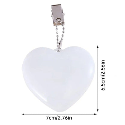 🟡 Luz led con forma de corazón, lámpara para bolso, monedero activado por movimiento táctil, luz nocturna en forma de corazón para mujer y niña, decoración con dije
