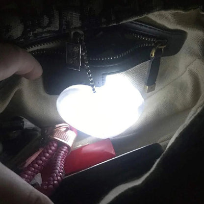 🟡 Luz led con forma de corazón, lámpara para bolso, monedero activado por movimiento táctil, luz nocturna en forma de corazón para mujer y niña, decoración con dije
