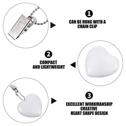 🟡 Luz led con forma de corazón, lámpara para bolso, monedero activado por movimiento táctil, luz nocturna en forma de corazón para mujer y niña, decoración con dije