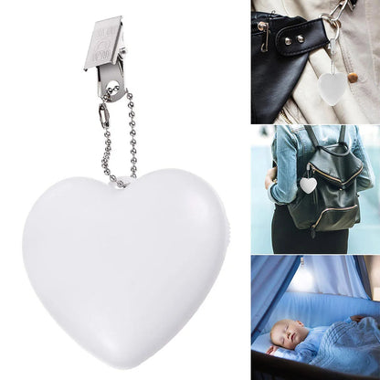 🟡 Luz led con forma de corazón, lámpara para bolso, monedero activado por movimiento táctil, luz nocturna en forma de corazón para mujer y niña, decoración con dije