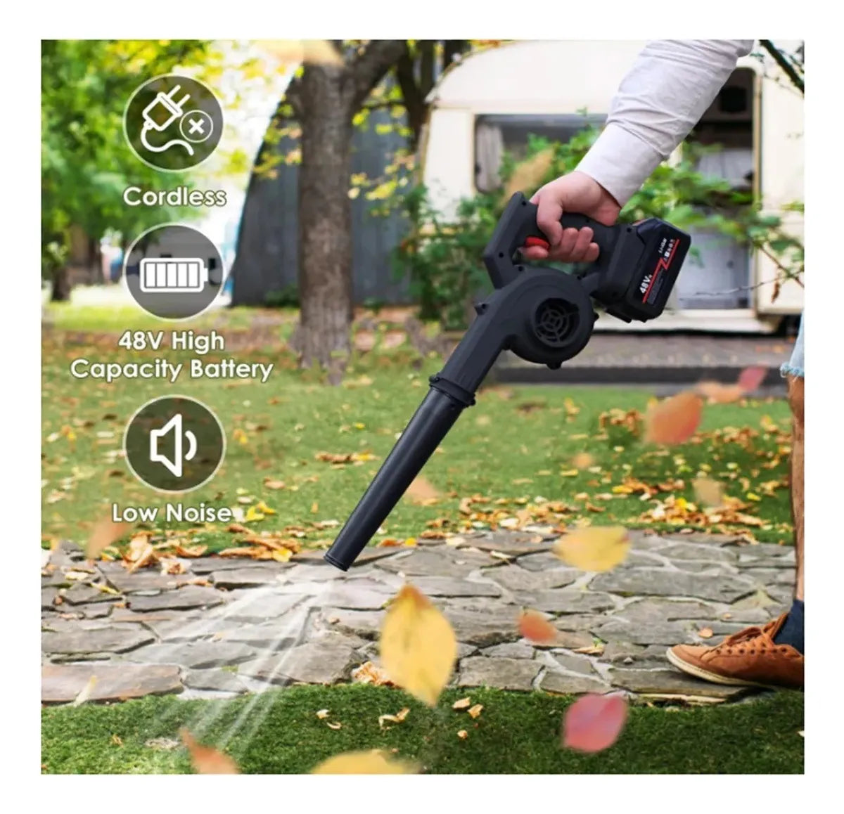 Máquina Sopladora| Aspiradora | Doble Batería | Profesional 3 en 1