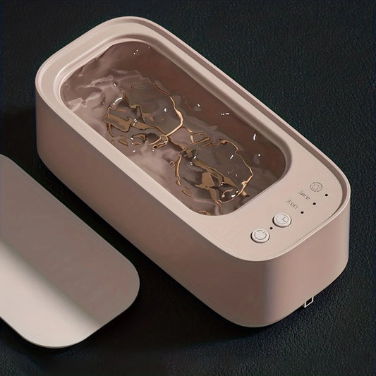 🟡 Máquina de limpieza de gafas ultrasónica, limpiador de joyas con ultrasonido de 45KHZ, limpiador ultrasónico de alta frecuencia para baño