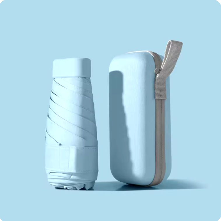 Mini Sombrilla de Bolsillo y Estuche