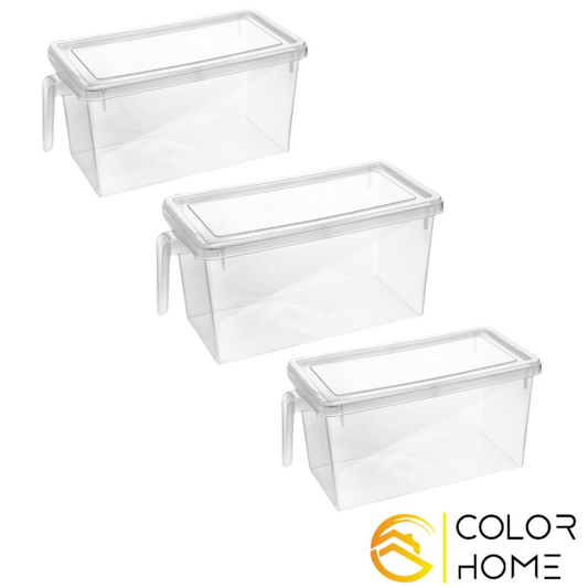 Organizador Con Tapa Transparente X3