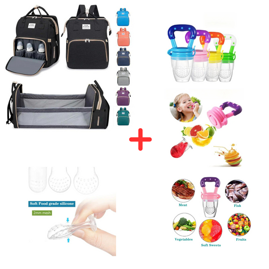 Pañalera + Chupo Alimentador Para Bebe
