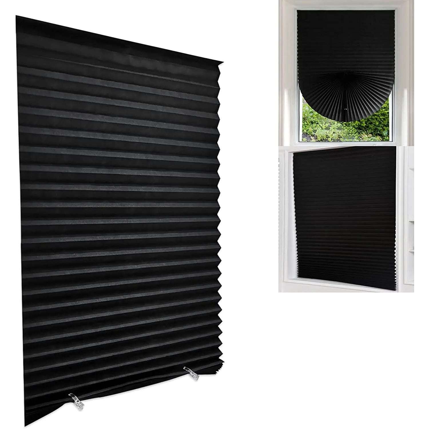 Persianas de ventana de cebra, cortina de sombra oscura para habitación, cortina enrollable y extraíble para ventana, cortinas de puerta francesas para cocina y baño