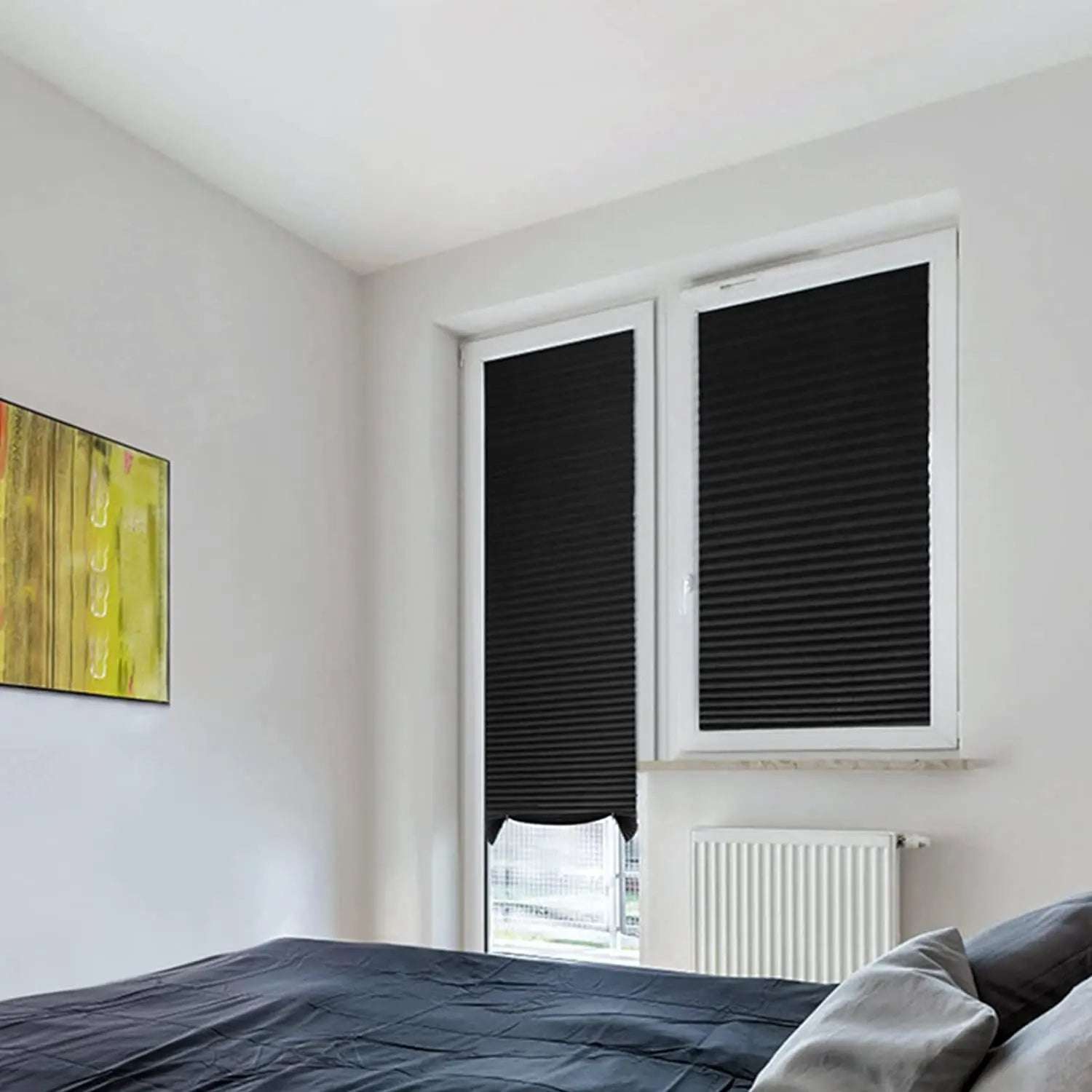 Persianas de ventana de cebra, cortina de sombra oscura para habitación, cortina enrollable y extraíble para ventana, cortinas de puerta francesas para cocina y baño