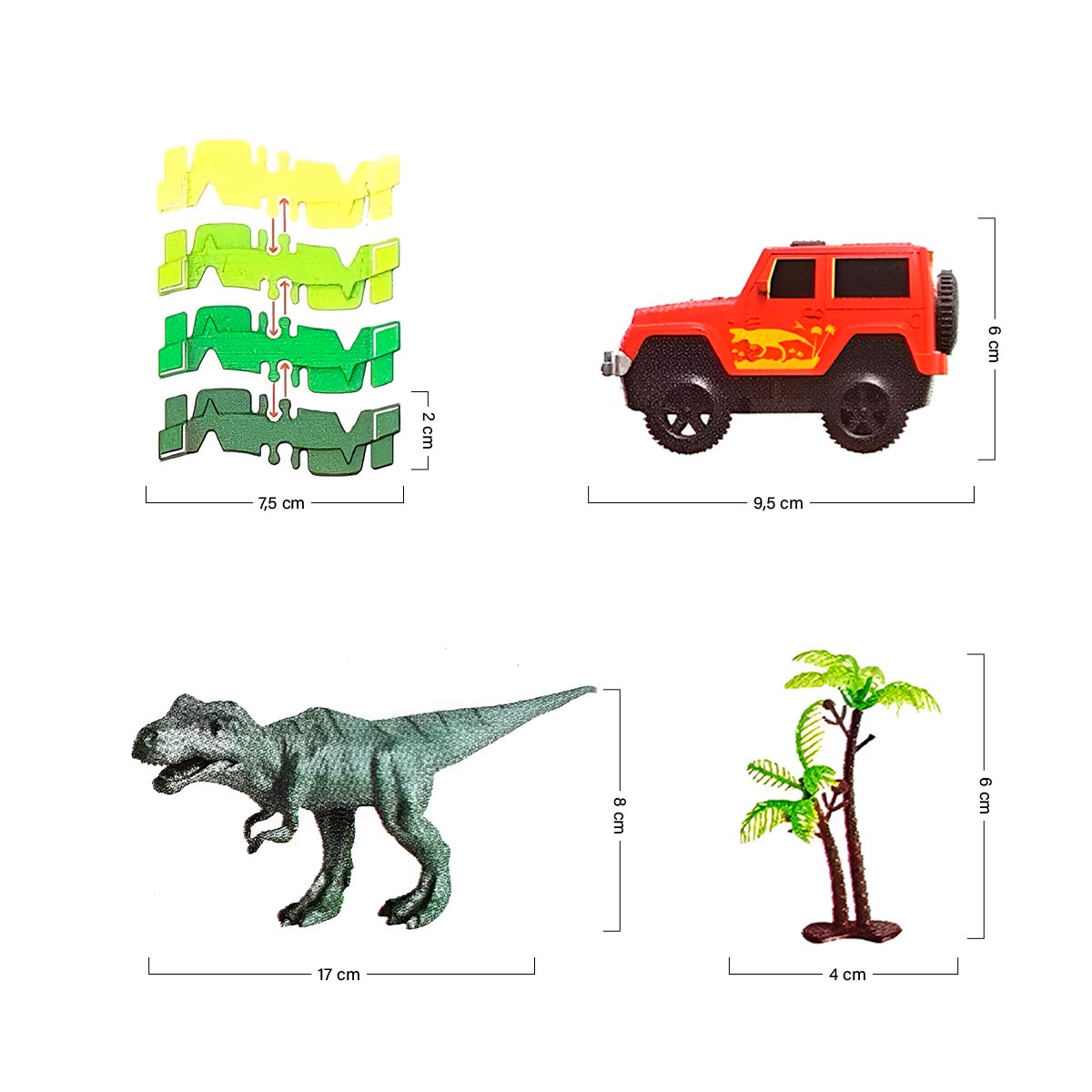 Pista dinosaurios carros