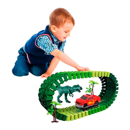 Pista dinosaurios carros