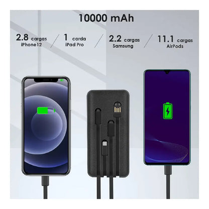 Power Bank Batería 10000 Marca 1hora Gar148 | Banco de energía portátil