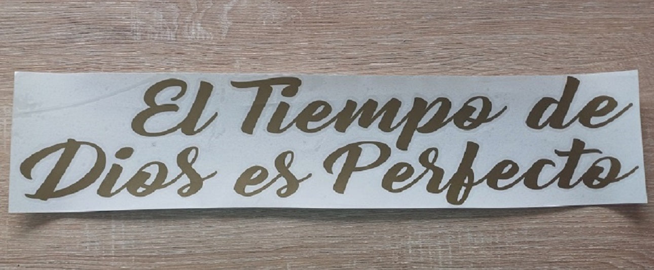 Reloj Con Péndulo Frase En Vinilo