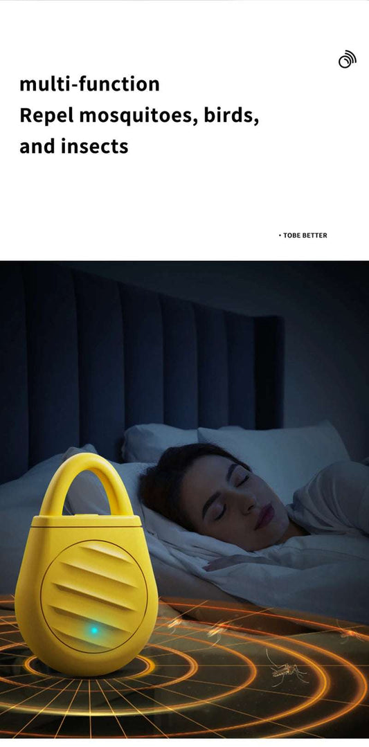 🟡 Nuevo repelente de mosquitos electrónico ultrasónico al aire libre Camping al aire libre repelente de mosquitos automático, inteligente y portátil