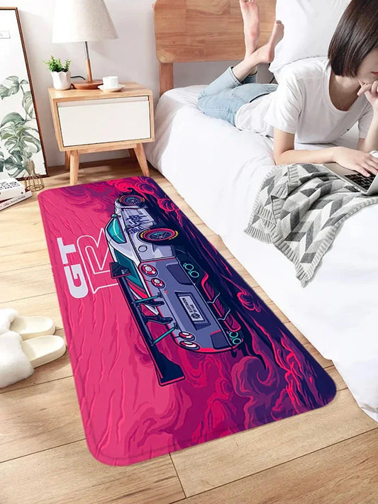 🟡Alfombra de habitación Gtr Super Coupe, alfombra para pies, felpudo de entrada, alfombra de baño Kawaii, alfombrillas para el suelo, alfombra antideslizante, decoración para el hogar, la cocina y el pasillo