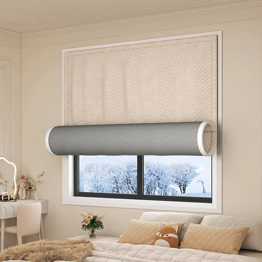 🟡 Sábana de cortina de Velcro gruesa de algodón nórdico para invierno y lugares muy frios, acabado para sala de estar, dormitorio, balcón