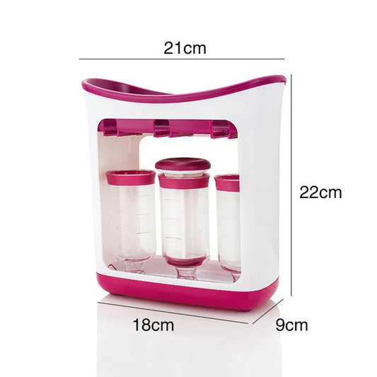 🟡 Set Exprimidor de comida para bebés recién nacidos, mascotas o el hogar, exprimidor de alimentos, bolsa de almacenamiento de suplementos, contenedor de alimentación para bebés, mascotas o el hogar