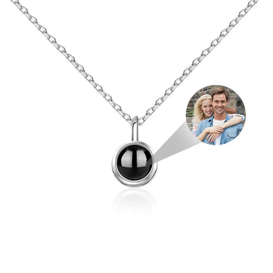 🟡 Collar de foto personalizado, collar de proyección con imagen I Love You, 100 idiomas, collar personalizado, joyería, regalos para mujeres, madres, hombres, adultos, niños, jovenes