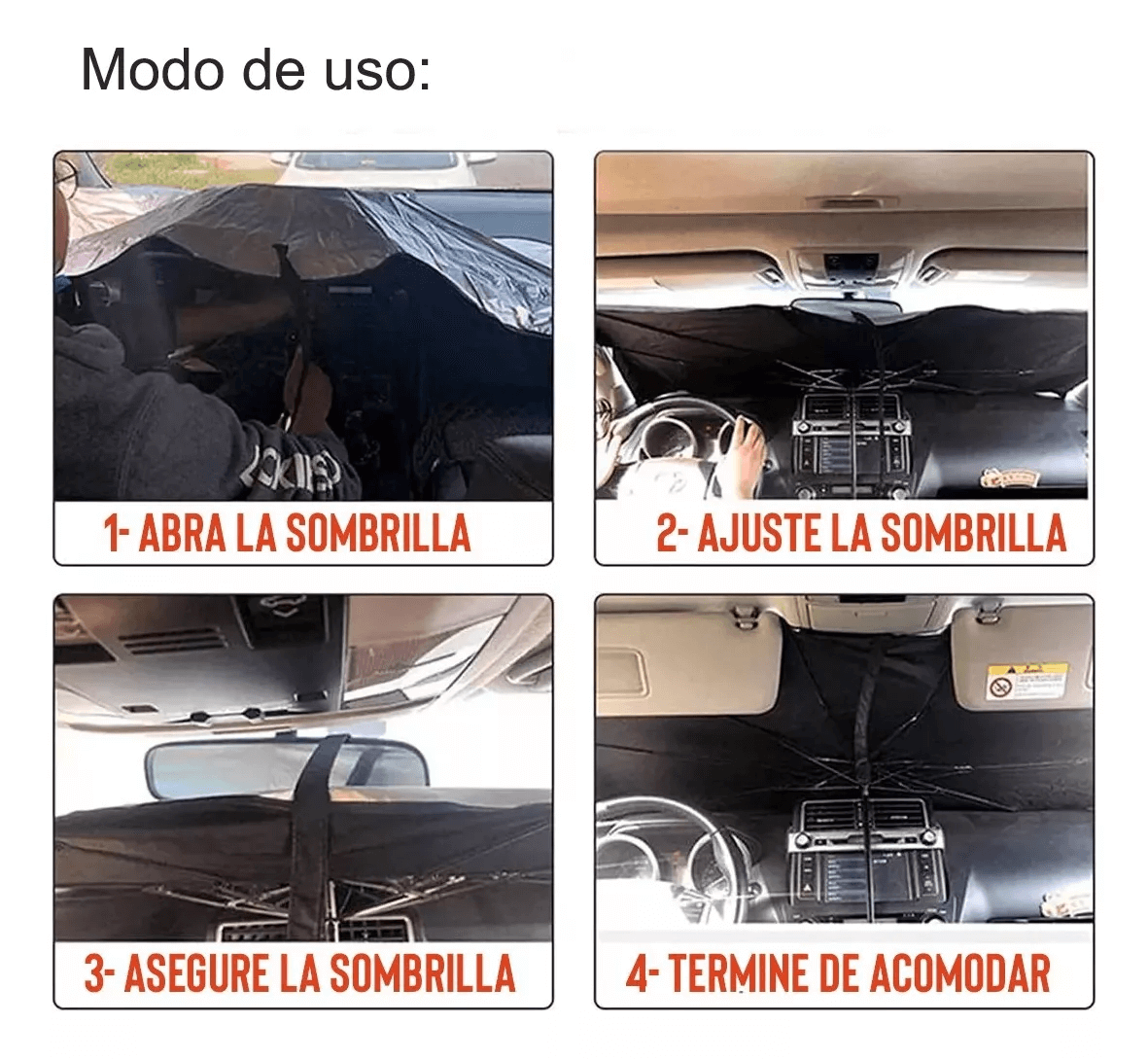 Sombrilla Carro Protector Sol Calor Para Carro